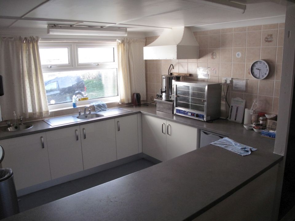 The kitchen facilities at the fraddin village hall.